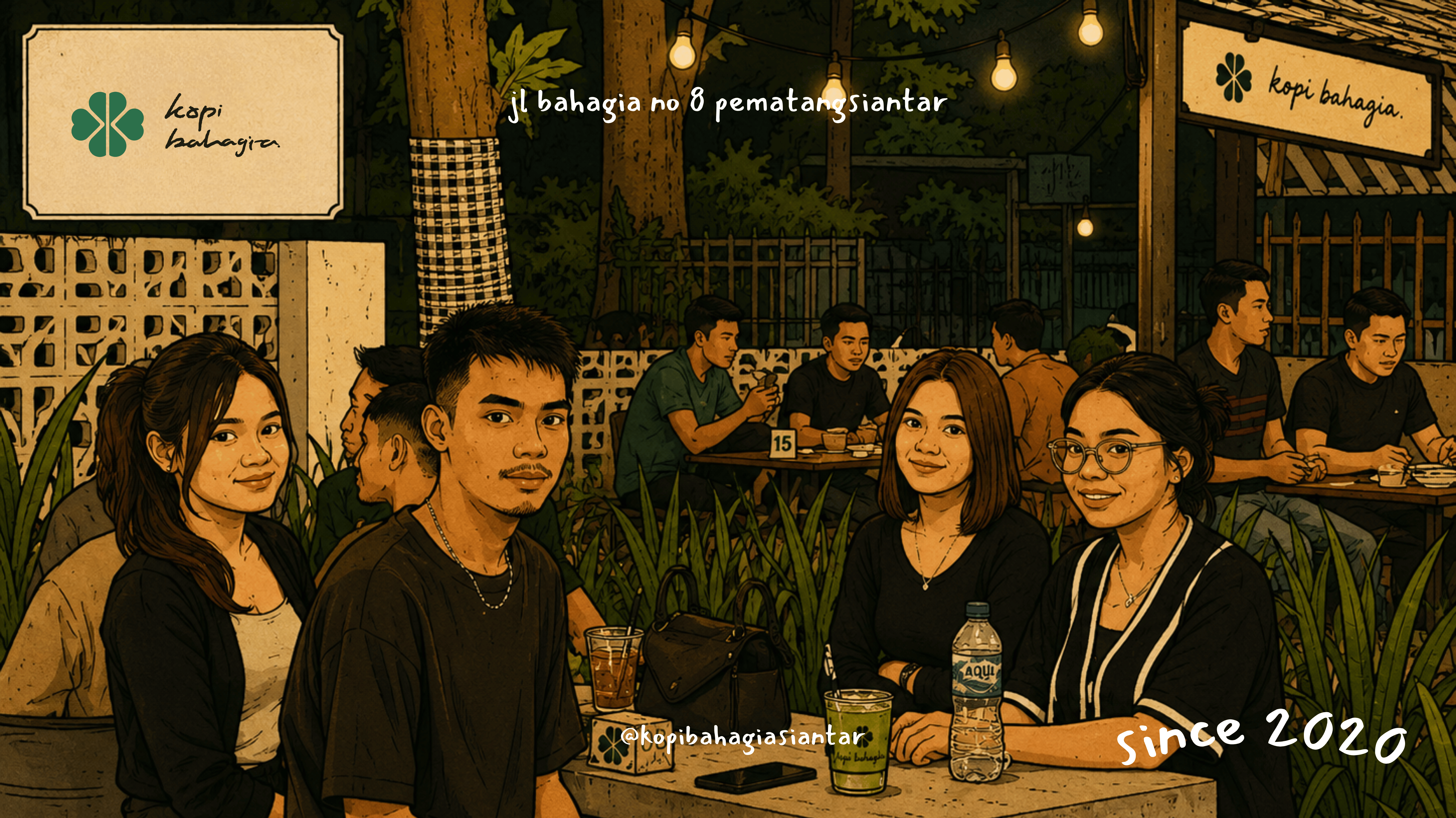 Kopi Bahagia outdoor ambience